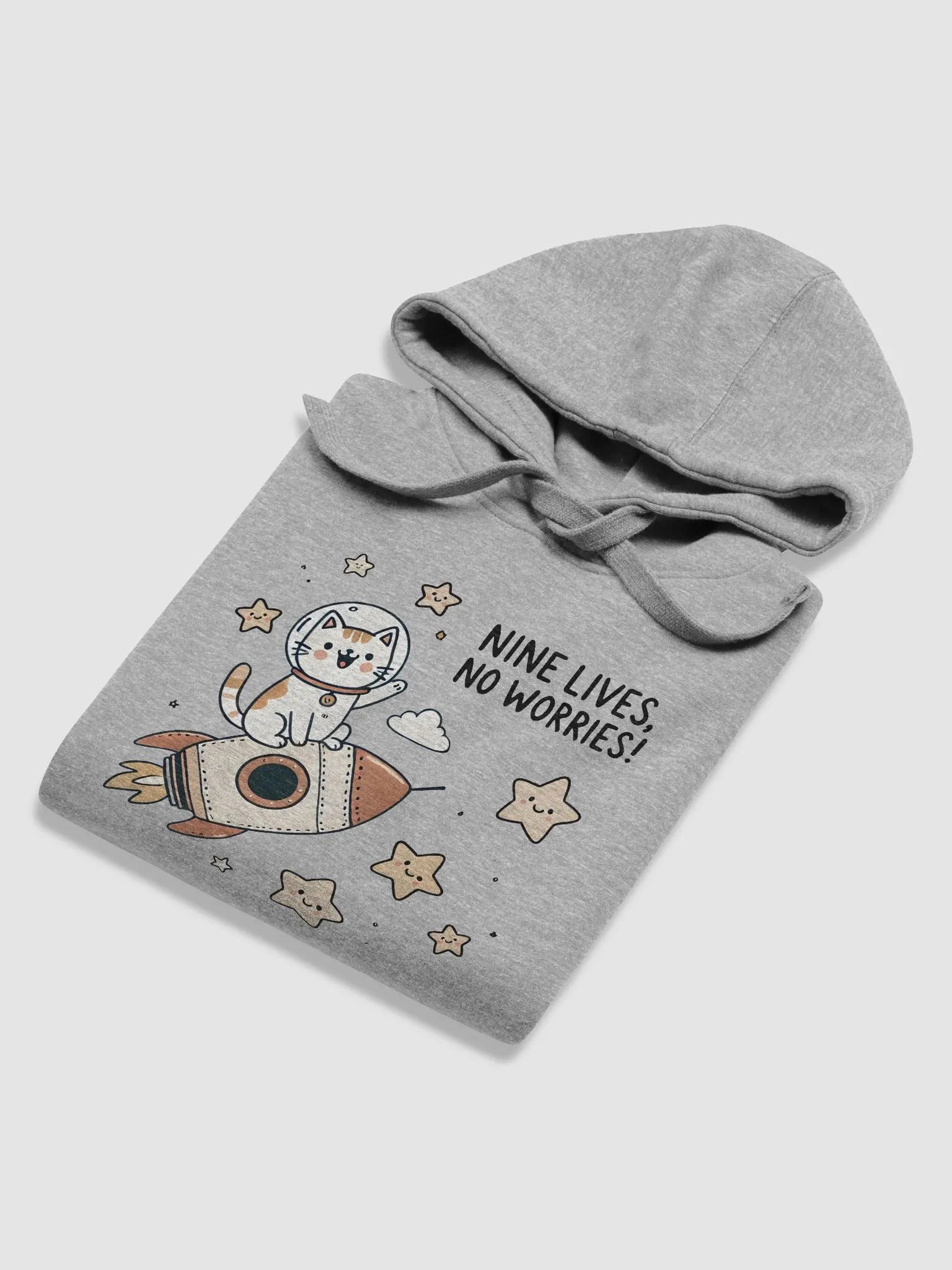 Nine lives, no worries hoodie product image (6)