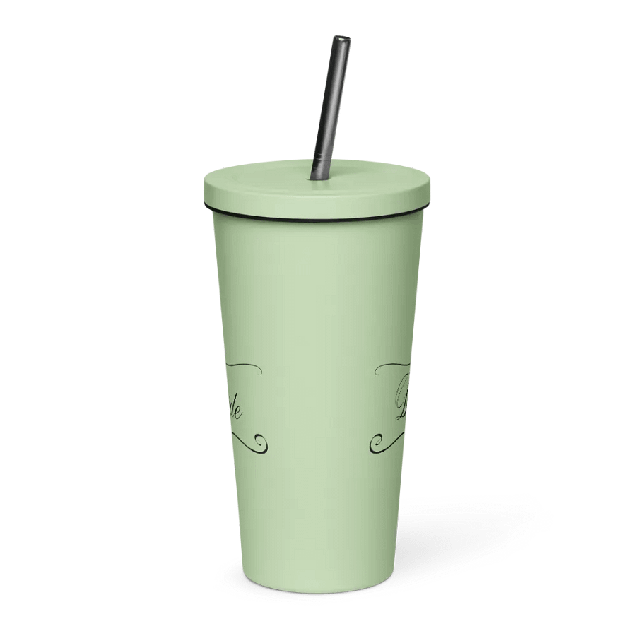 Tumbler with Straw - Bride - Black Text product image (45)