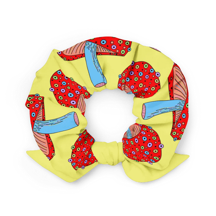 orange shroom scrunchie product image (2)