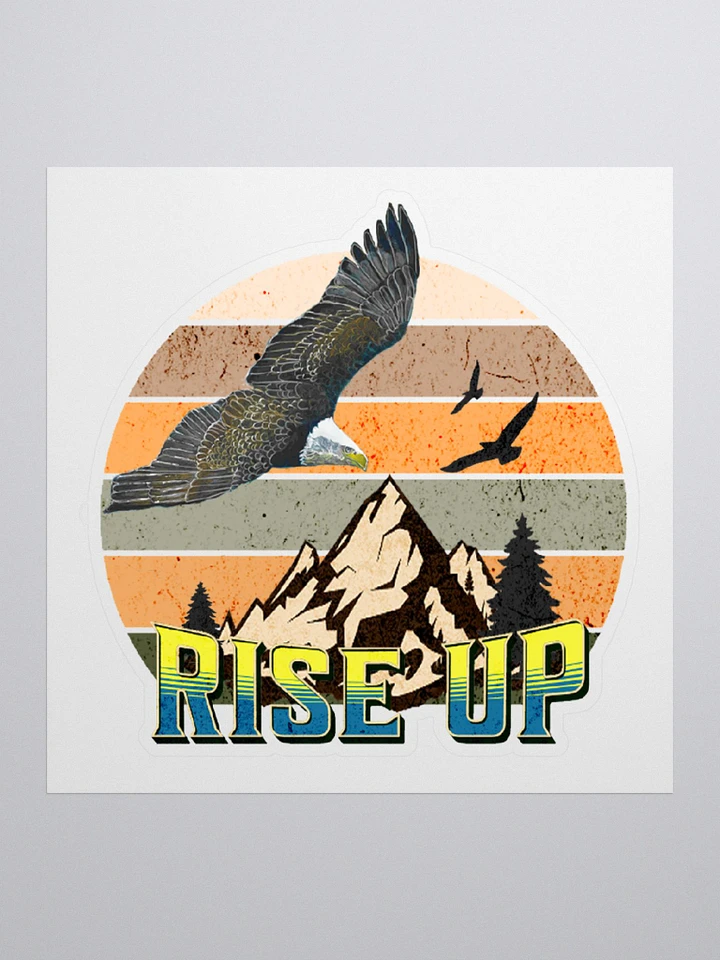Rise Up Eagle Retro Sticker product image (1)
