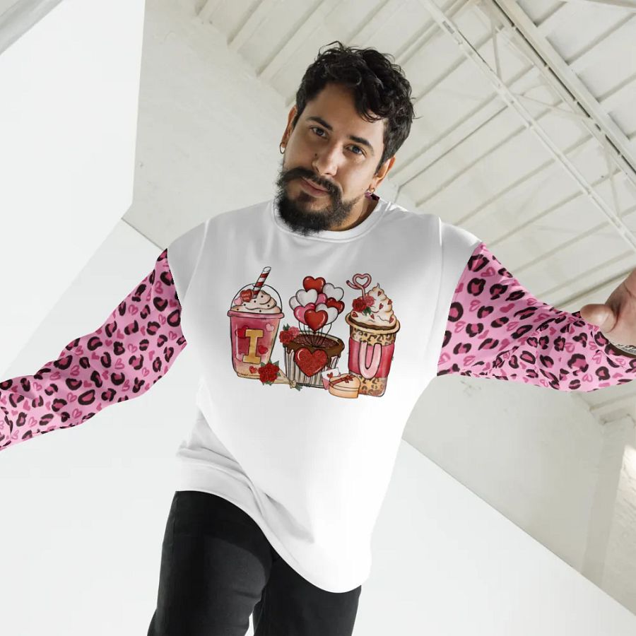 Sweatshirt with Leopard Print and graphic design product image (6)