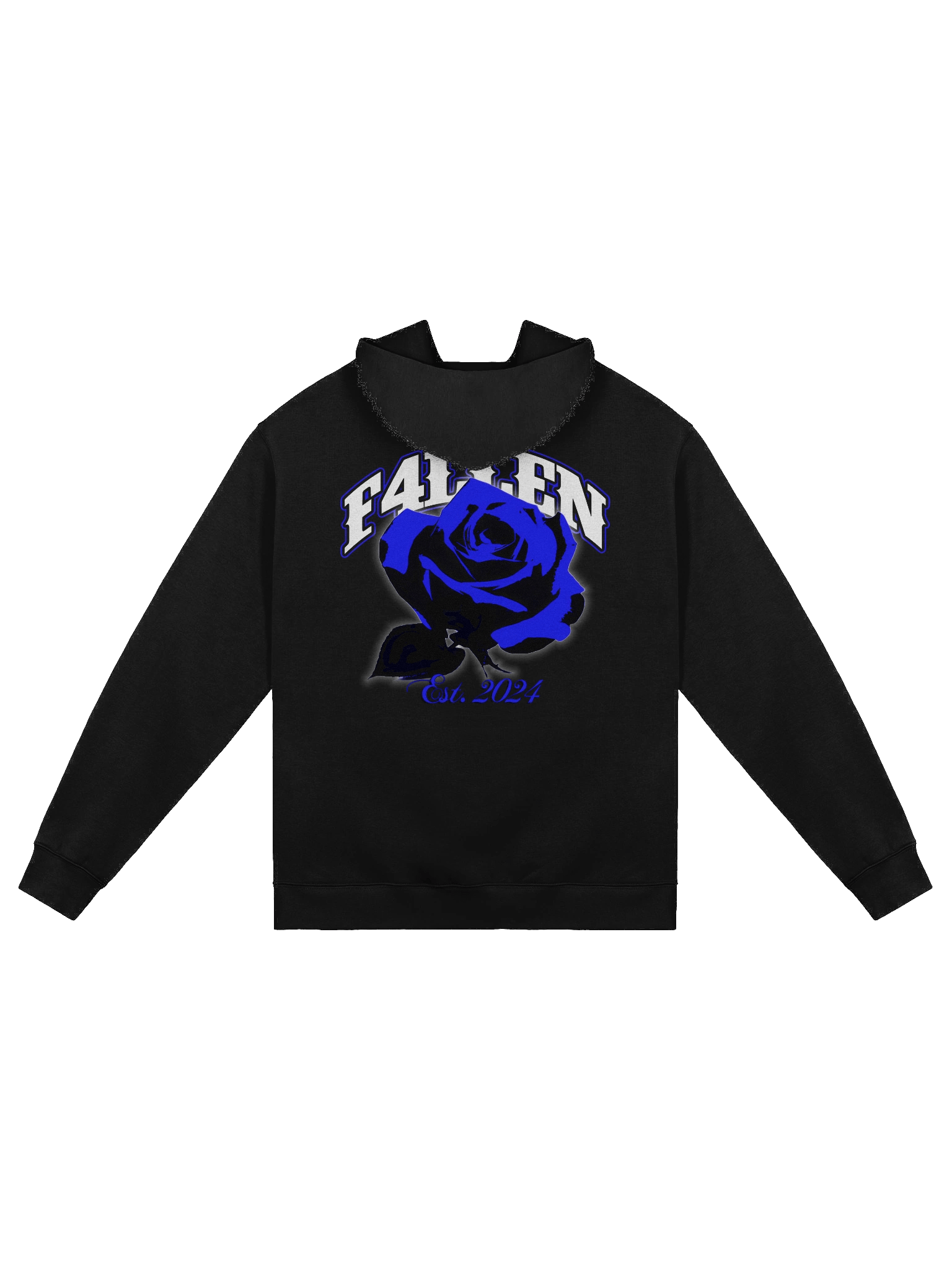 F4LLEN Blue Flower Hoodie [ Black ] product image (1)