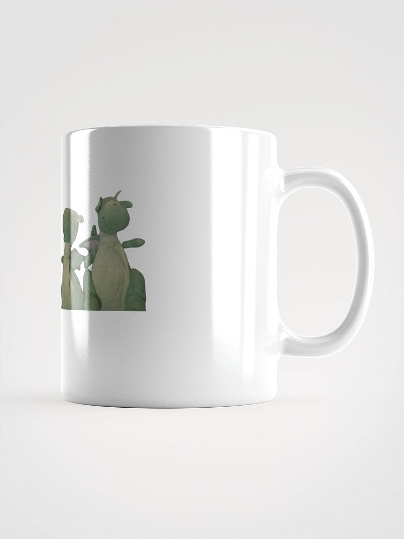 White animal mug