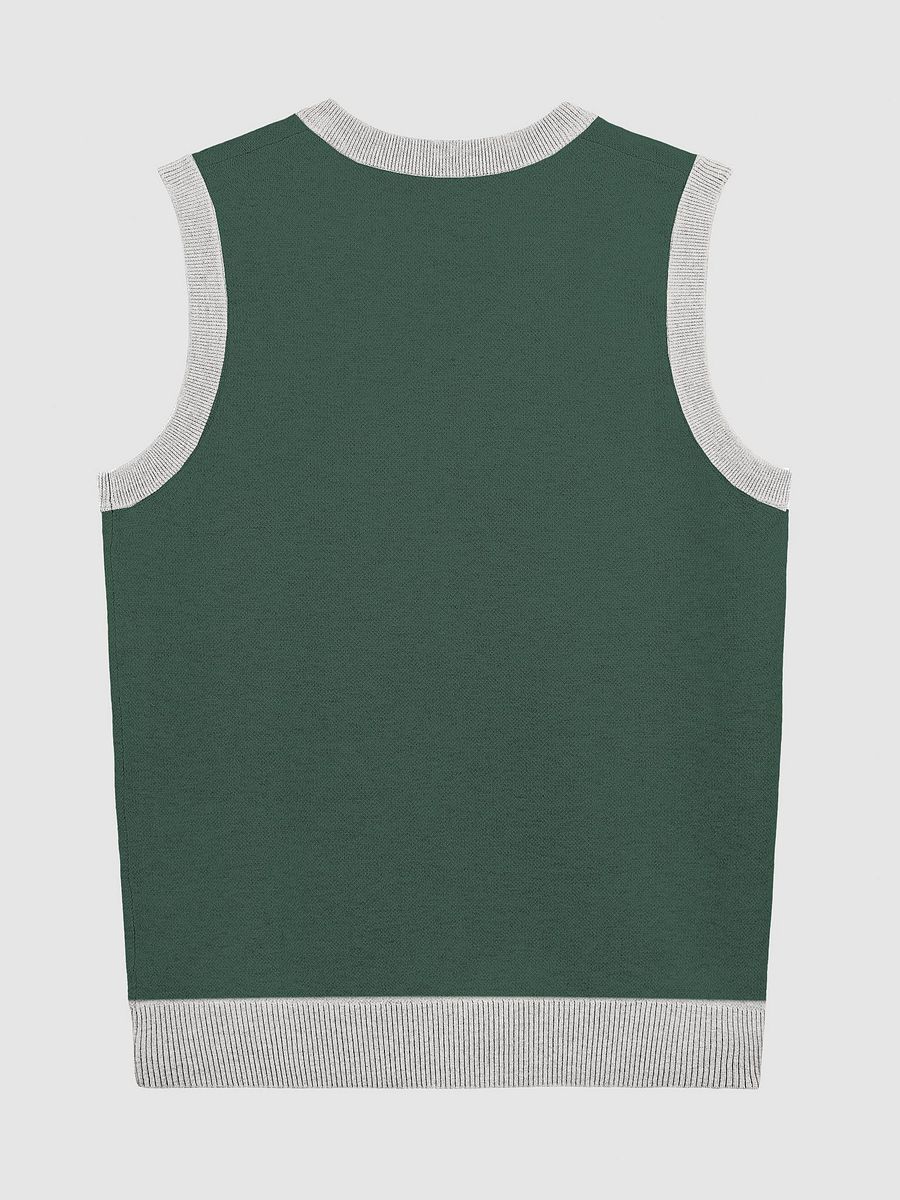 PLEASE DON'T MAKE ME TALK (pine and off-white) knitwear vest product image (8)