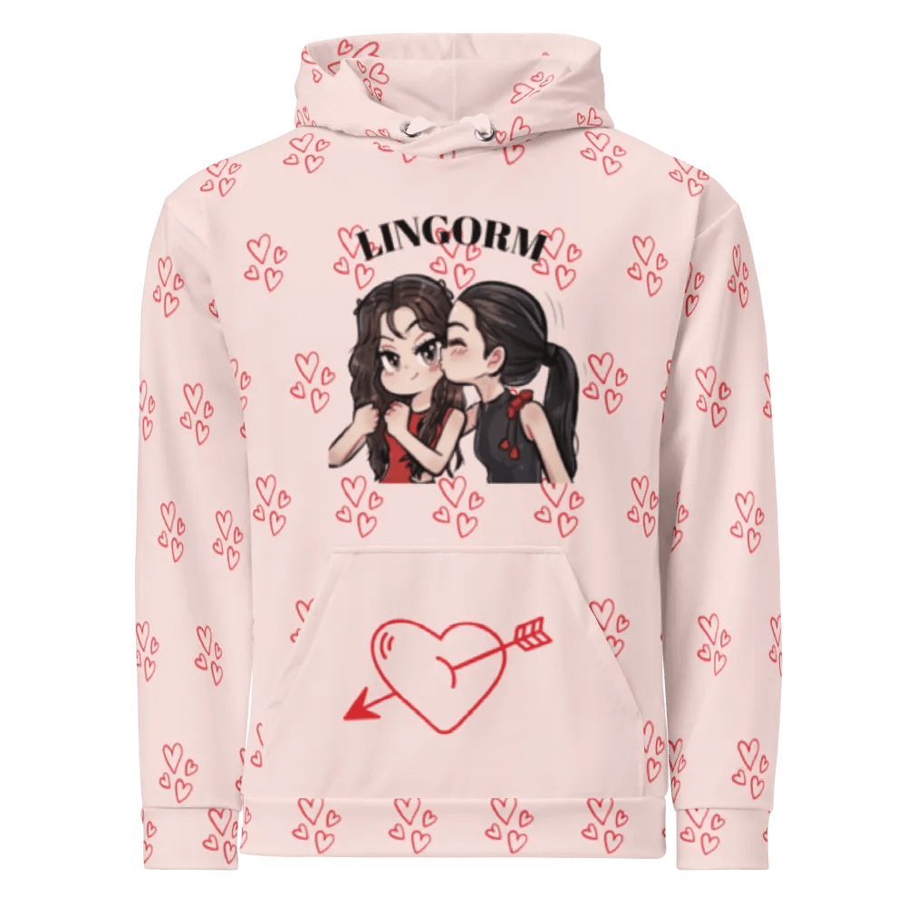 LingOrm Cartoon Design Valentine Unisex Hoodie product image (4)