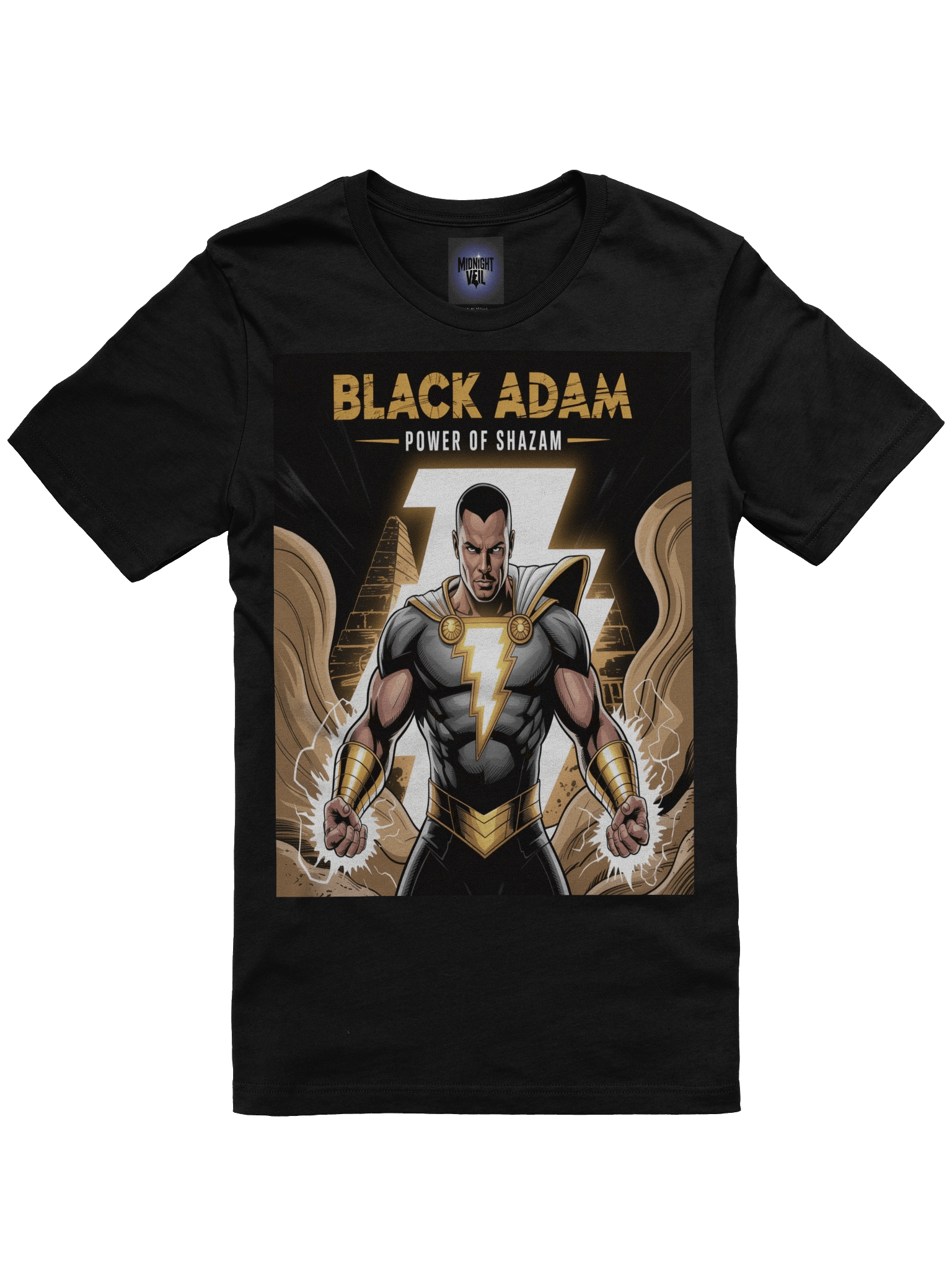 Black Adam Shazam Surge Supersoft T-Shirt – Kahndaq Shadow Thunder product image (3)