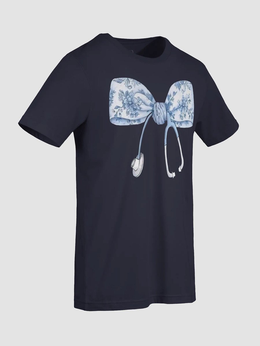 NSLB Custom Floral Stethoscope Bow Tee product image (49)