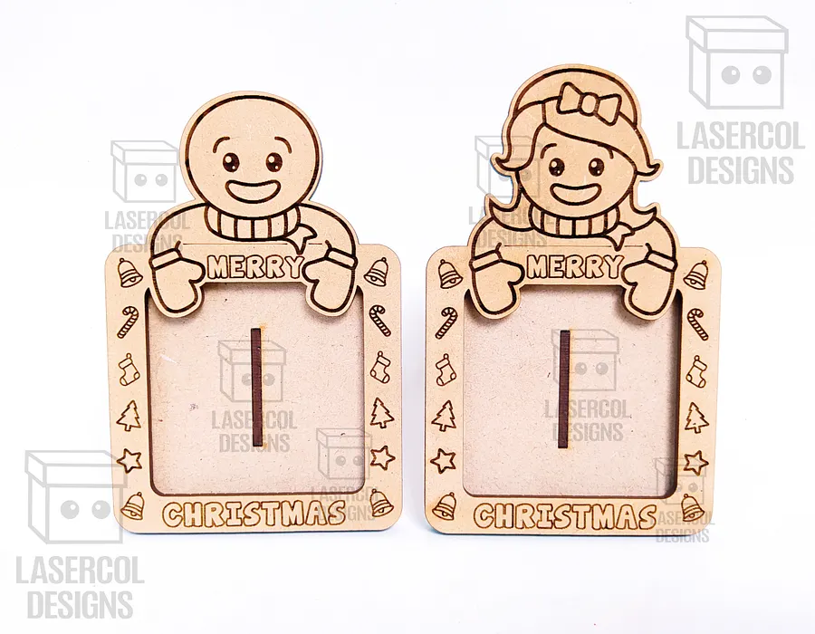 Christmas Ornaments Photo Frame Set 4- Laser Cut Files product image (5)