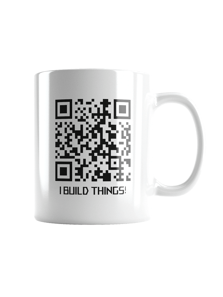 White Glossy Mug - I BUILD THINGS! product image (2)