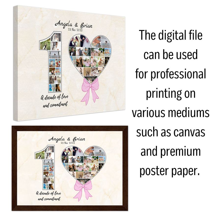 10 Year Anniversary Photo Collage Canva Template product image (5)