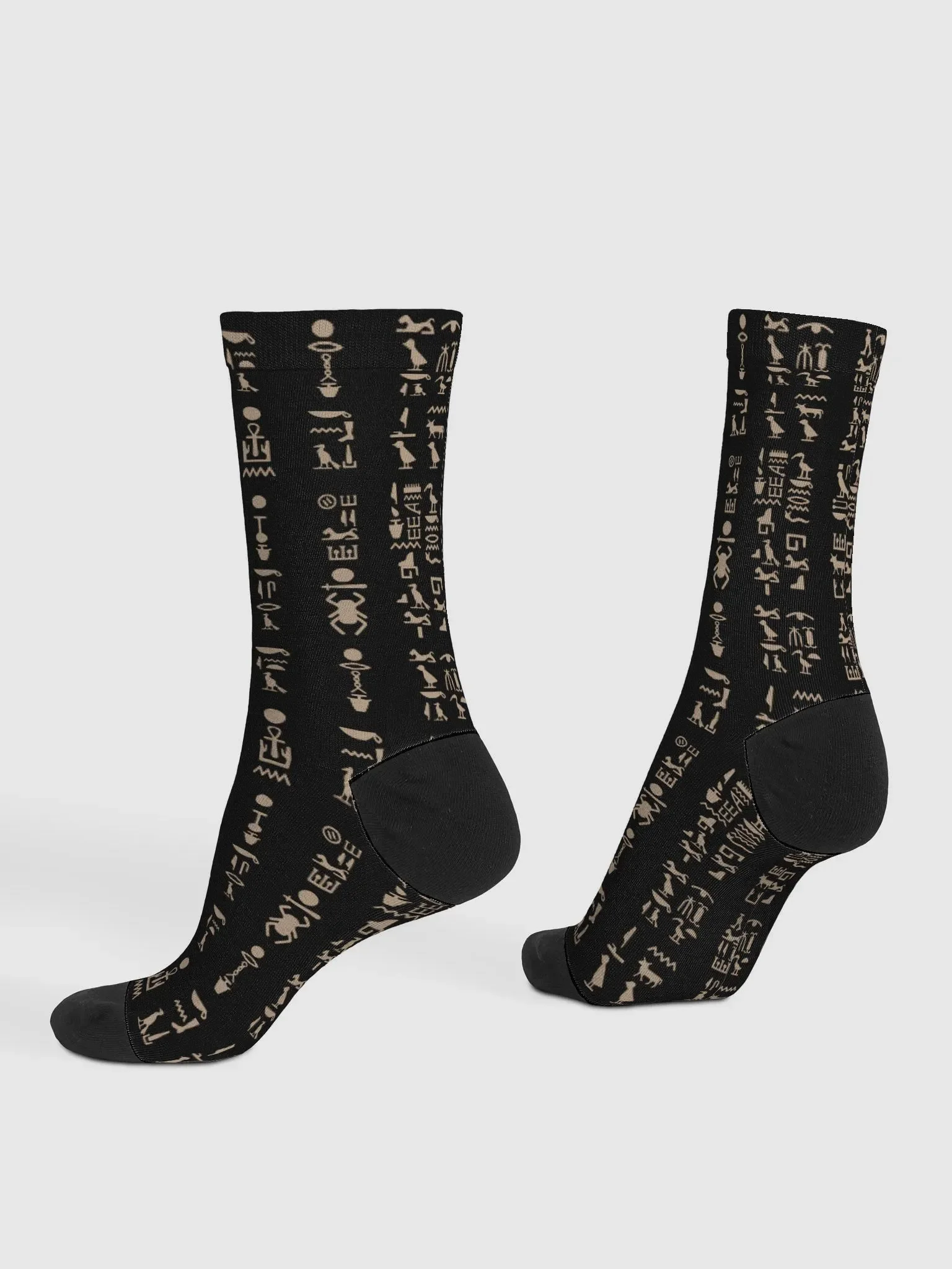 Isis Hieroglyphs Very Detailed Black Crew Socks product image (4)