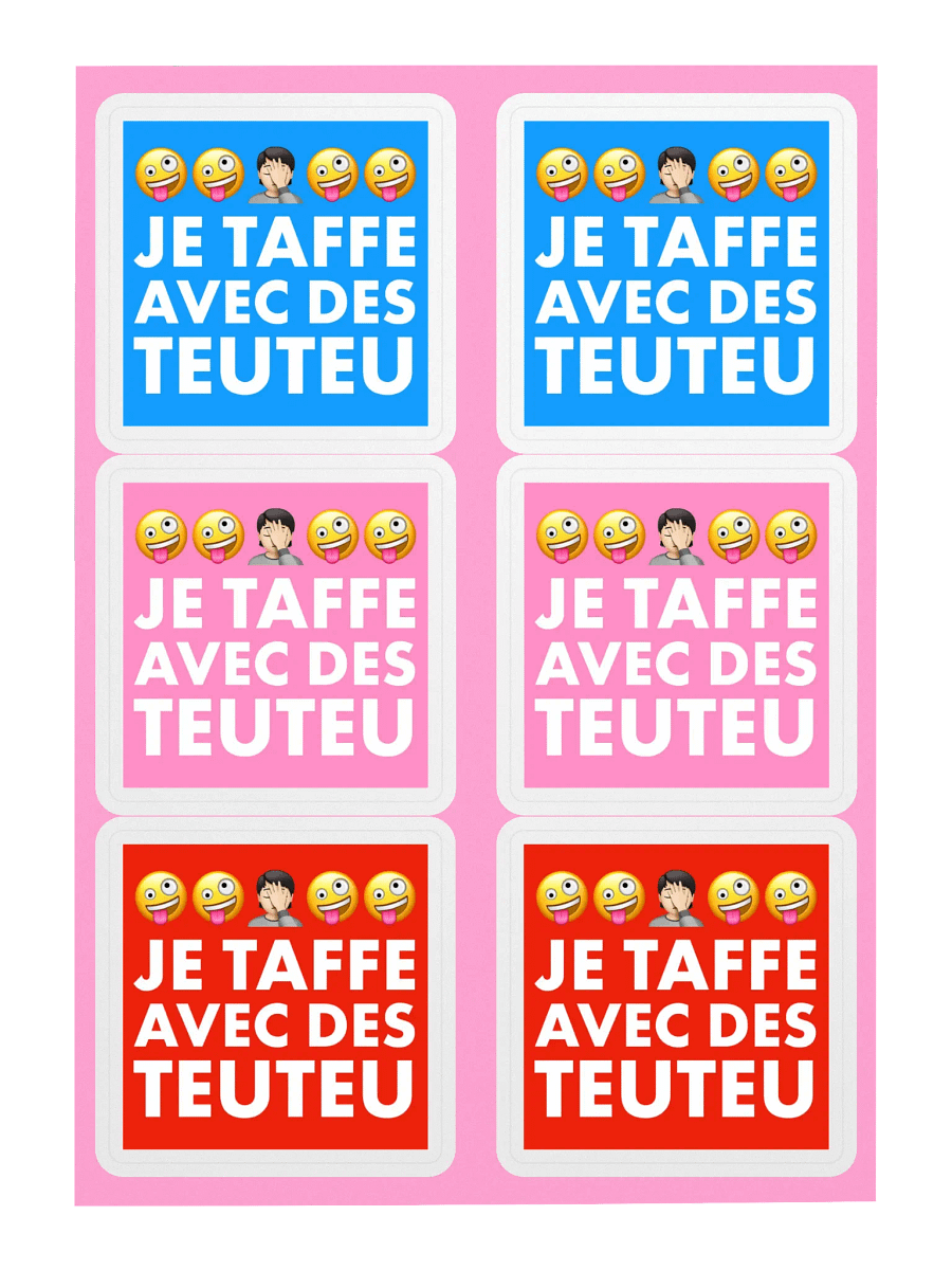 6 stickers je taffe avec des teuteu • planche A5 product image (3)
