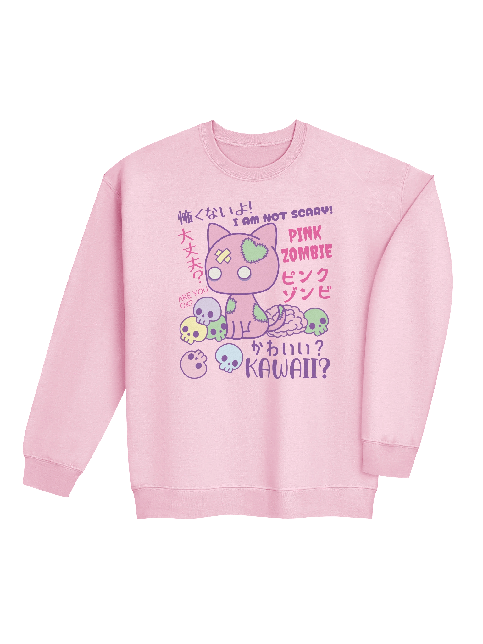 Pink Zombie Kitty - Unisex Adult Sweatshirt product image (4)