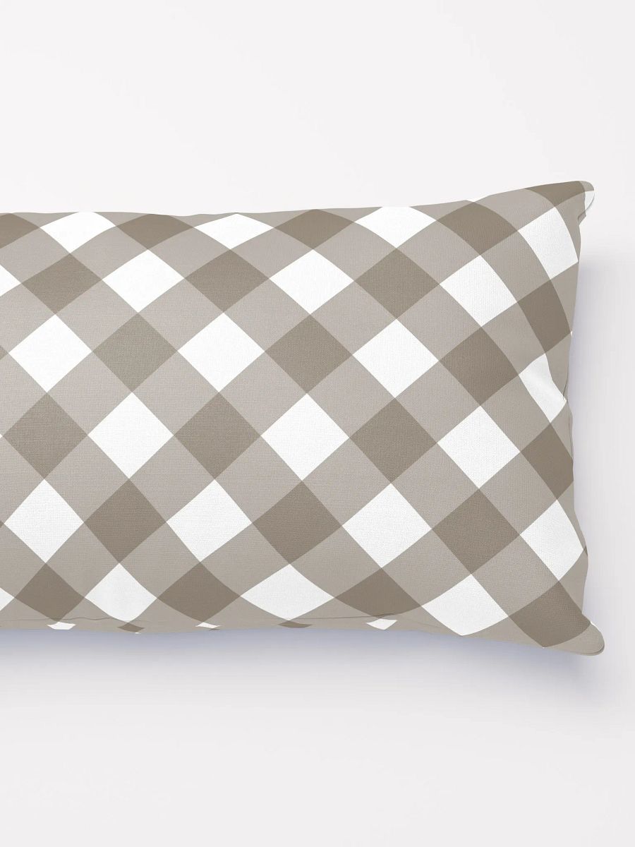 Grey/White Gingham Plaid Pillow product image (3)
