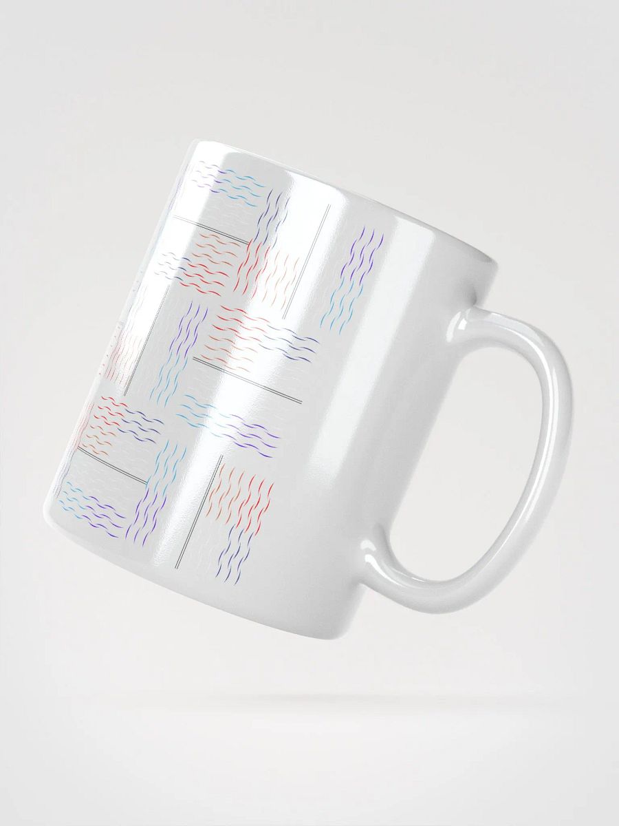 Colorful Squiggley Lines Artistic Design White Mug product image (10)
