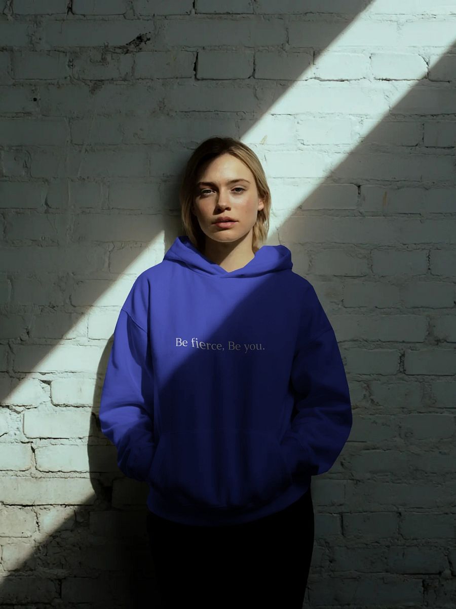 "Be Fierce" Statement Hoodie - Royal Blue product image (4)