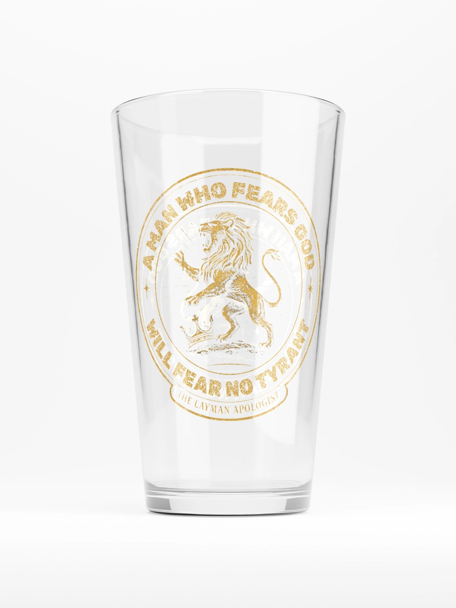 Fear No Tyrant pint glass product image (1)