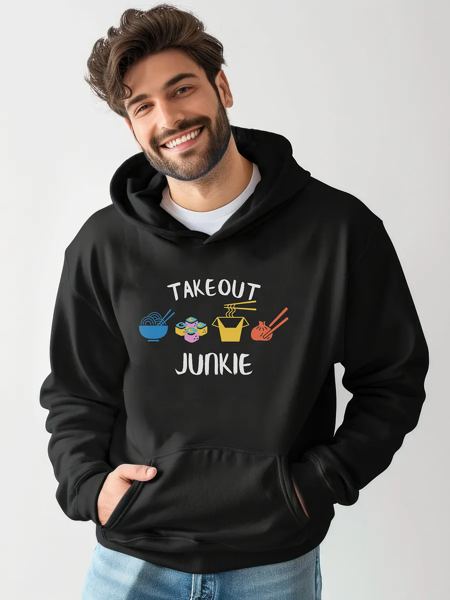 Takeout Junkie - Gildan Classic Hoodie - Dark Colors product image (3)