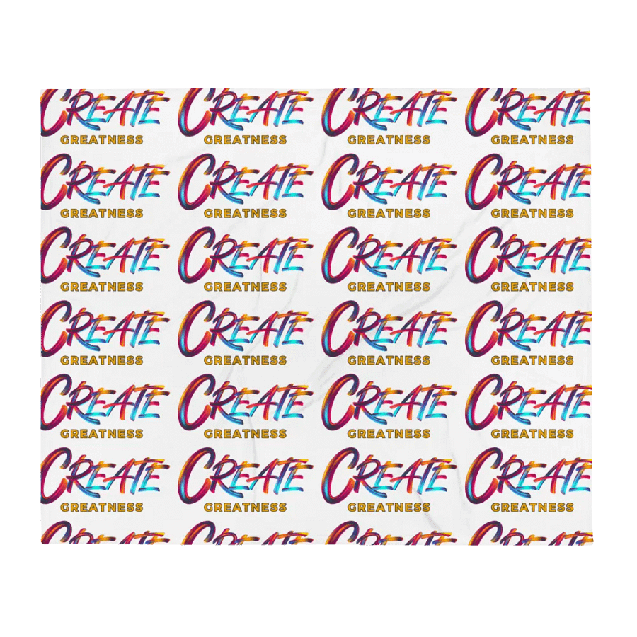 Create Greatness Patterned Throw Blanket product image (1)