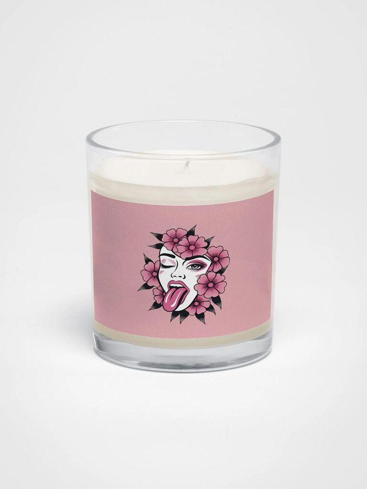 Winking Flower Face Soy Candle product image (1)