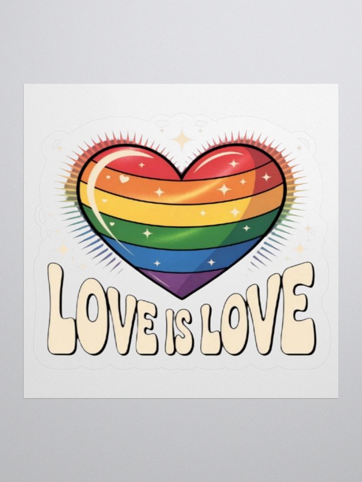 Exclusive "Love is Love" Rainbow Pride Sticker by TDS Music - Celebrate Inclusivity product image (3)