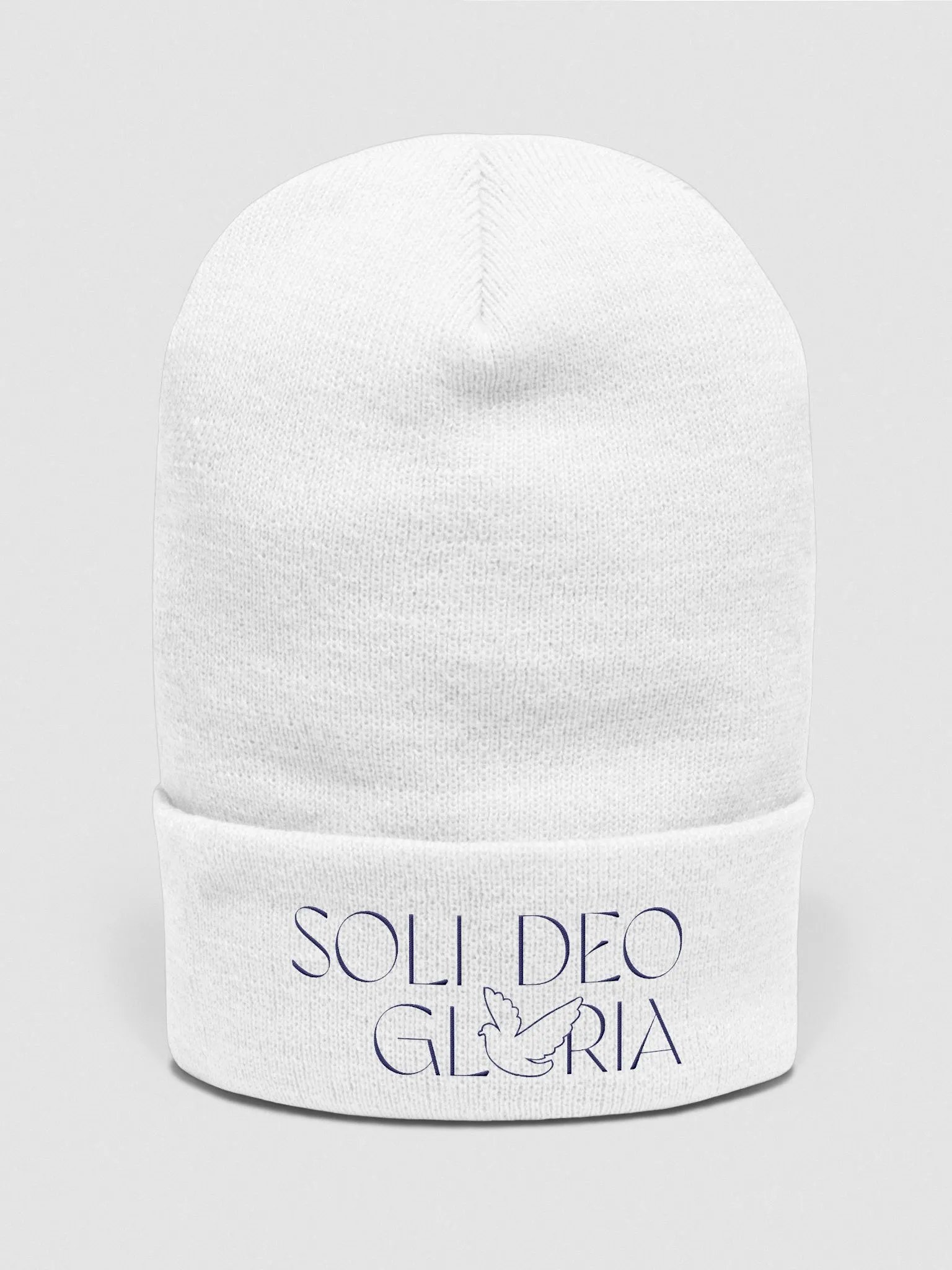 Soli Deo Gloria [Indigo] (Yupoong Cuffed Beanie) product image (1)