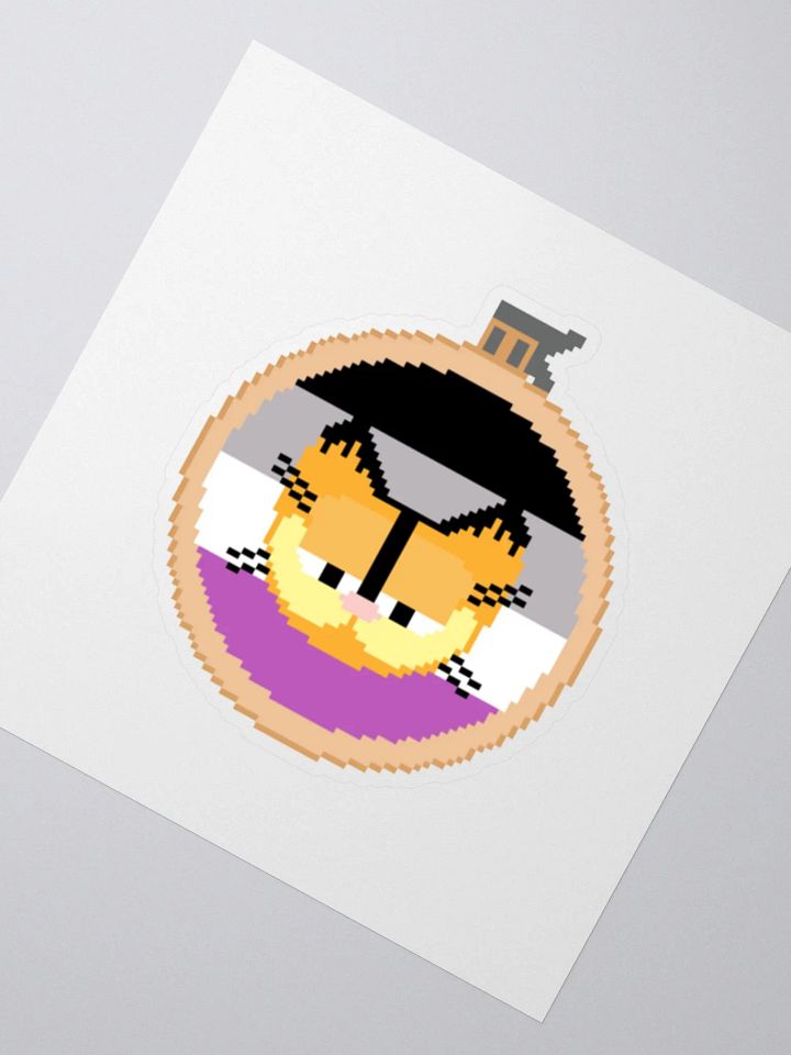 Garfield cross stitch sticker (asexual) product image (2)