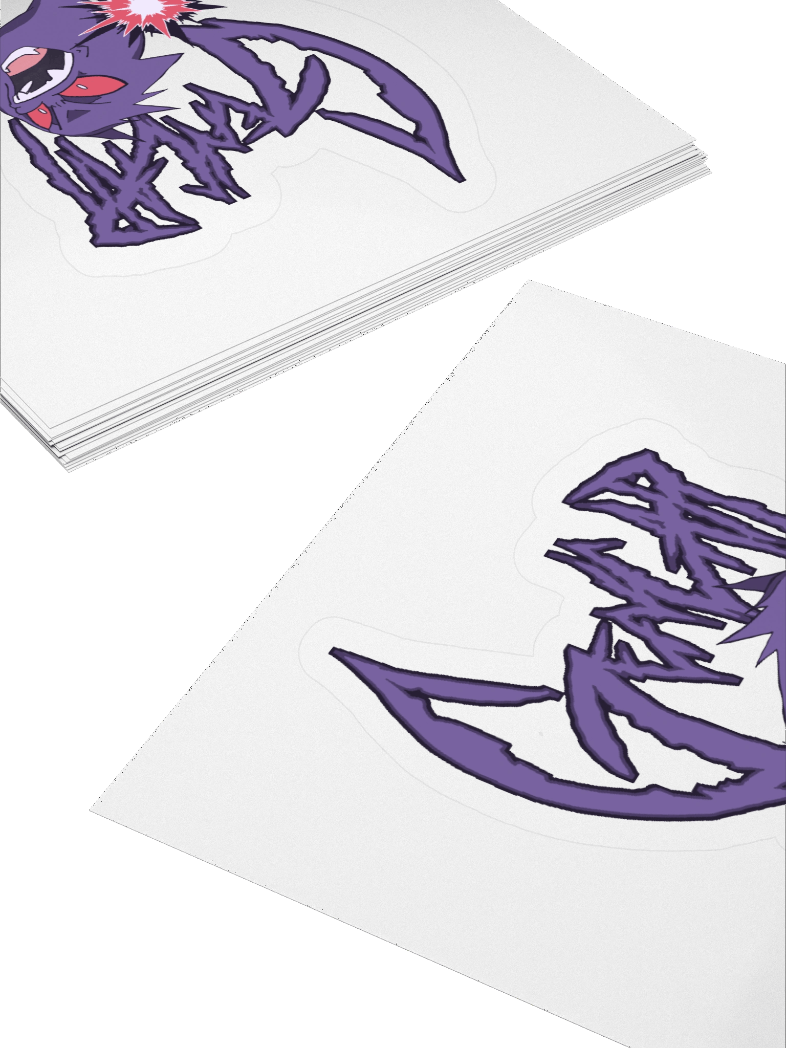 Cute Ghost Extreme Metal Font Kiss Cut Stickers product image (4)