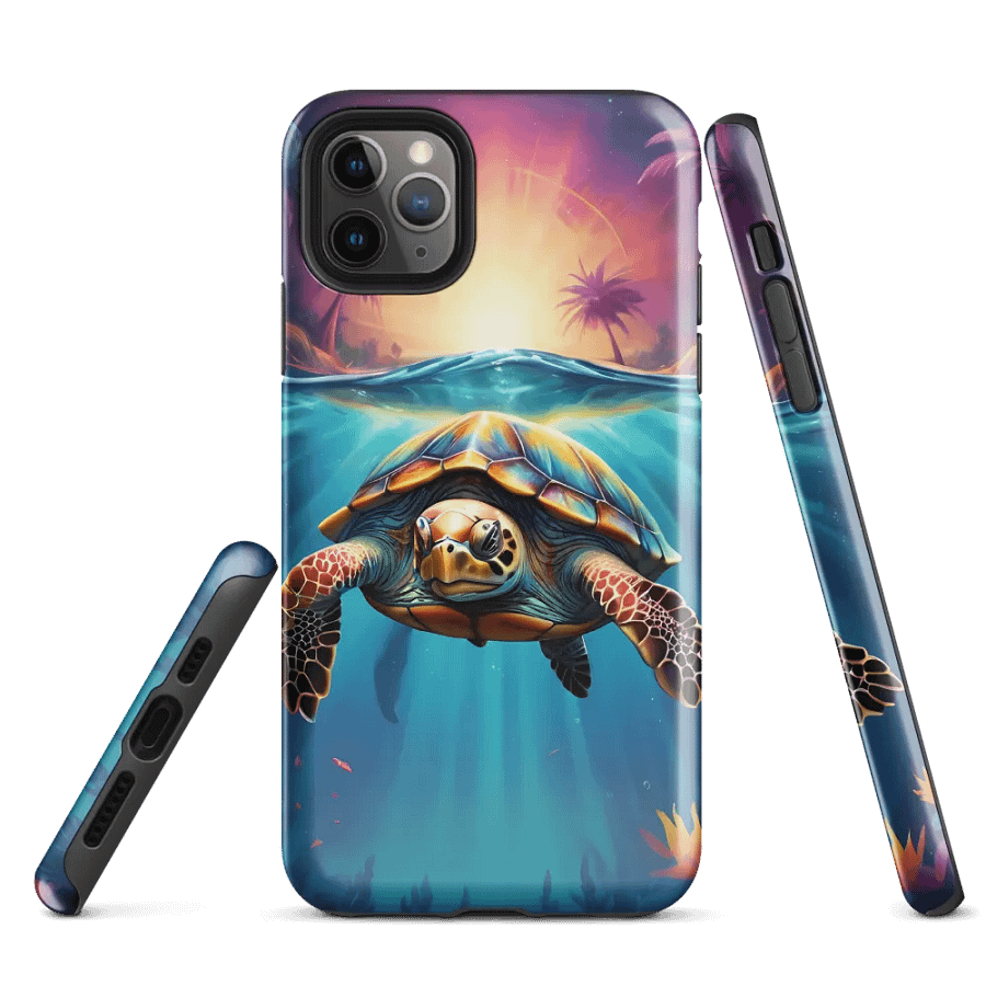 Tropical Turtle Adventure iPhone Case product image (3)
