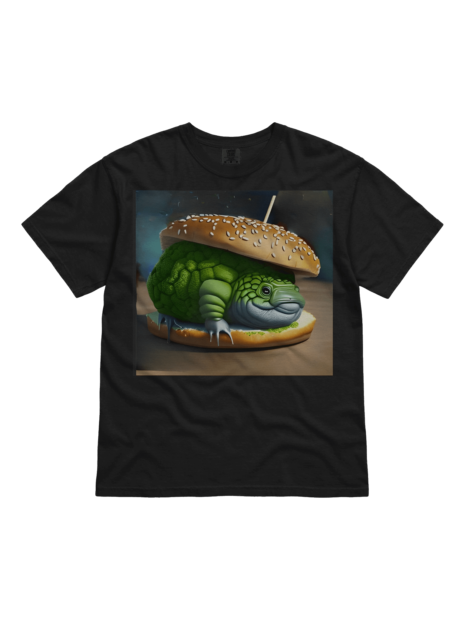 Tardigrade Burger Tee — “Water-Bear” Surreal Print product image (1)