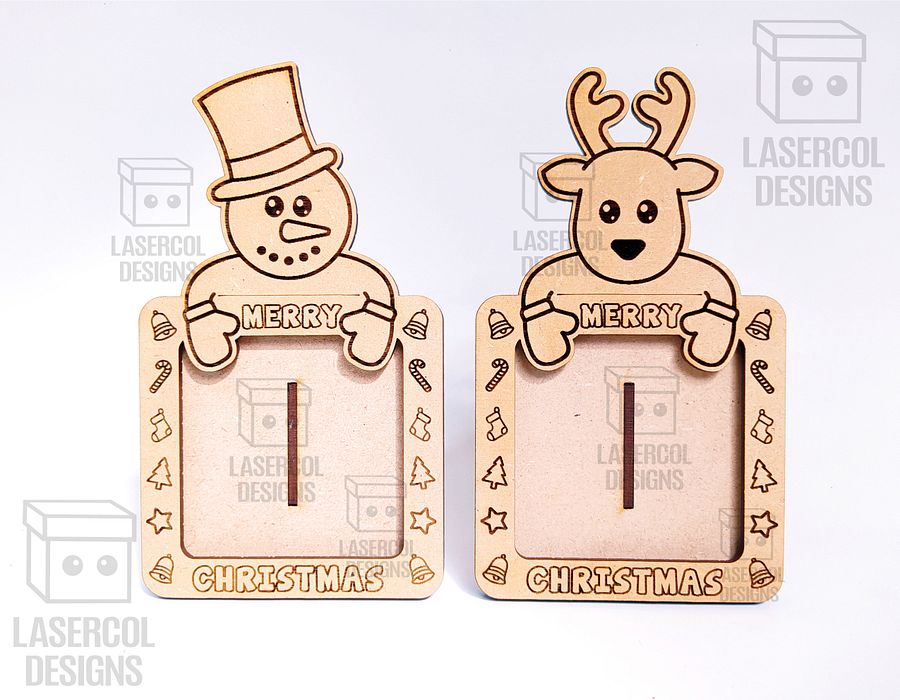 Christmas Photo Frame Ornaments DIY Set 2 - Laser Cut Files product image (4)