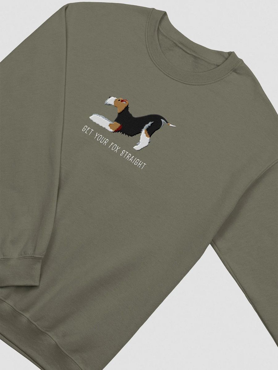 Get Your Fox Straight Sweatshirt (Embroidered) of a Wire Fox Terrier(Black, Tan, & White) product image (6)