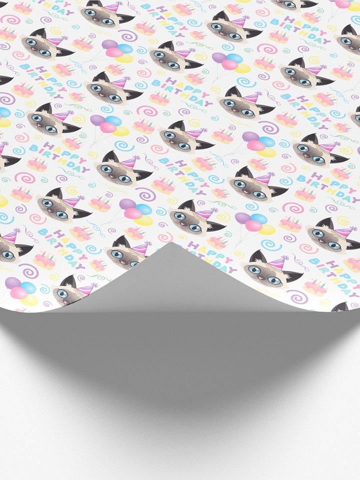 Siamese Cat Birthday Wrapping Paper product image (2)