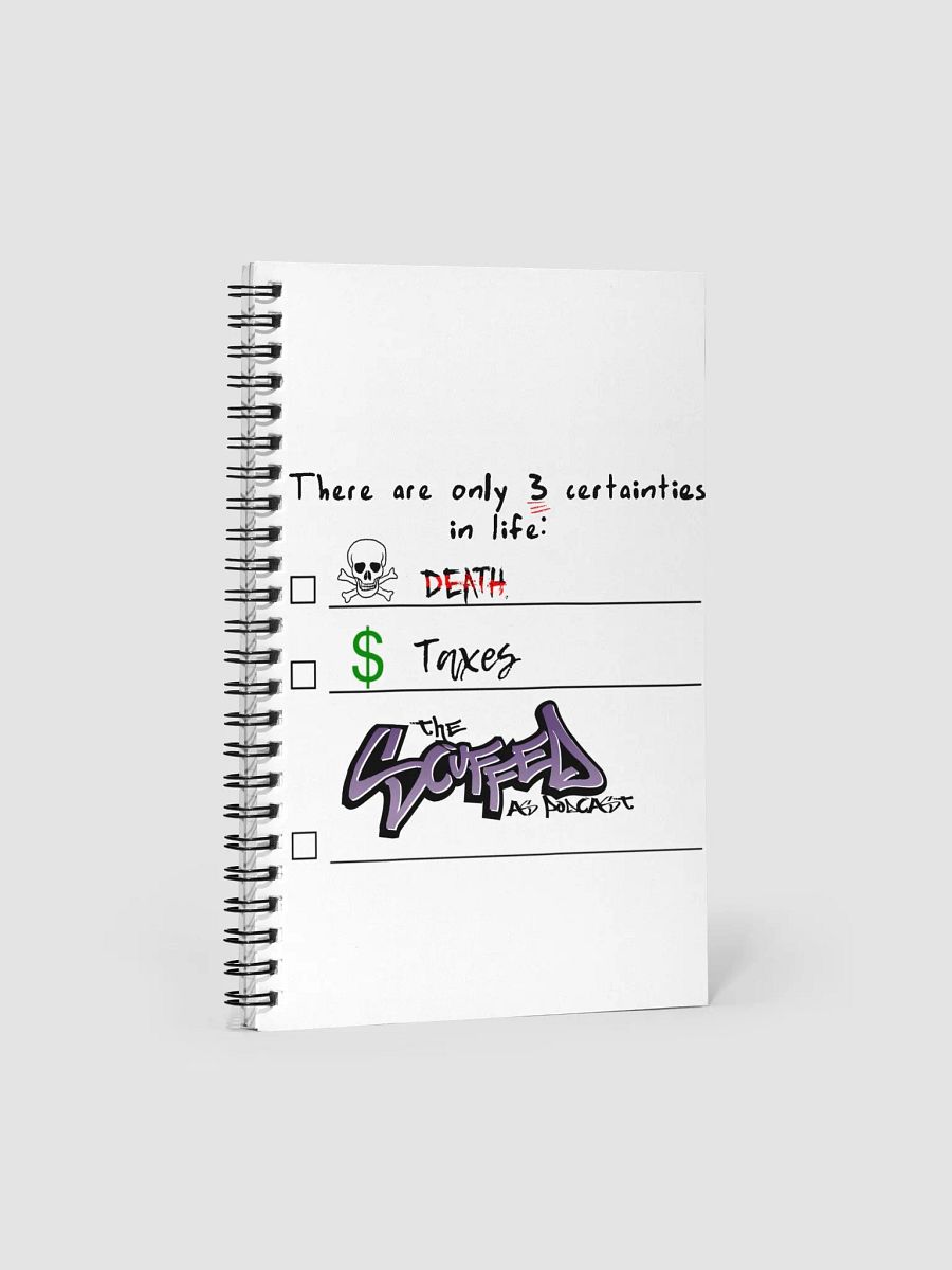 3 Certainties in Life Notebook product image (1)