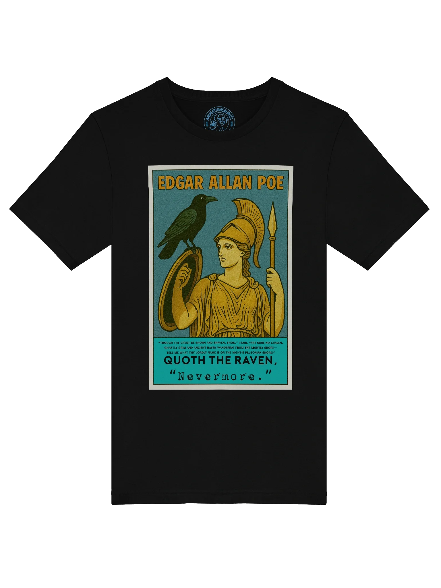 Edgar Allan Poe "The Raven" Athena Statue 1950's Retro Concert Tee Fit Unisex T-Shirt product image (5)