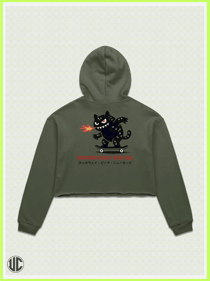 UnkoCon – Rockaway Beach NY Skater Crop Hoodie product image (2)