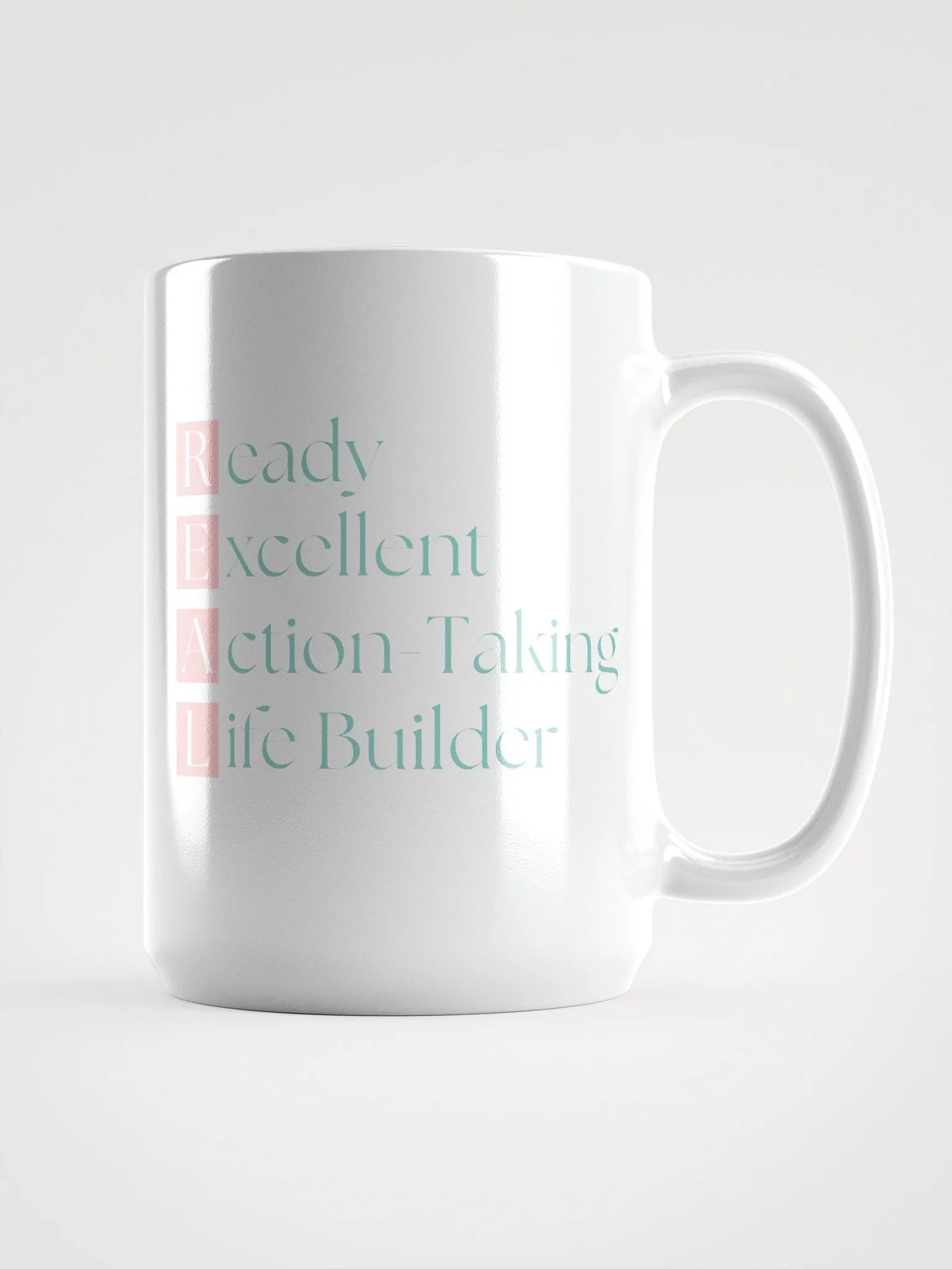 REAL Acronym Mission Statement Mug - White product image (1)
