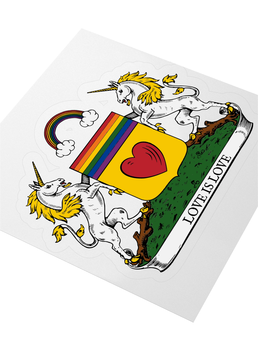 Love Is Love Unicorn Kiss Cut Sticker product image (3)