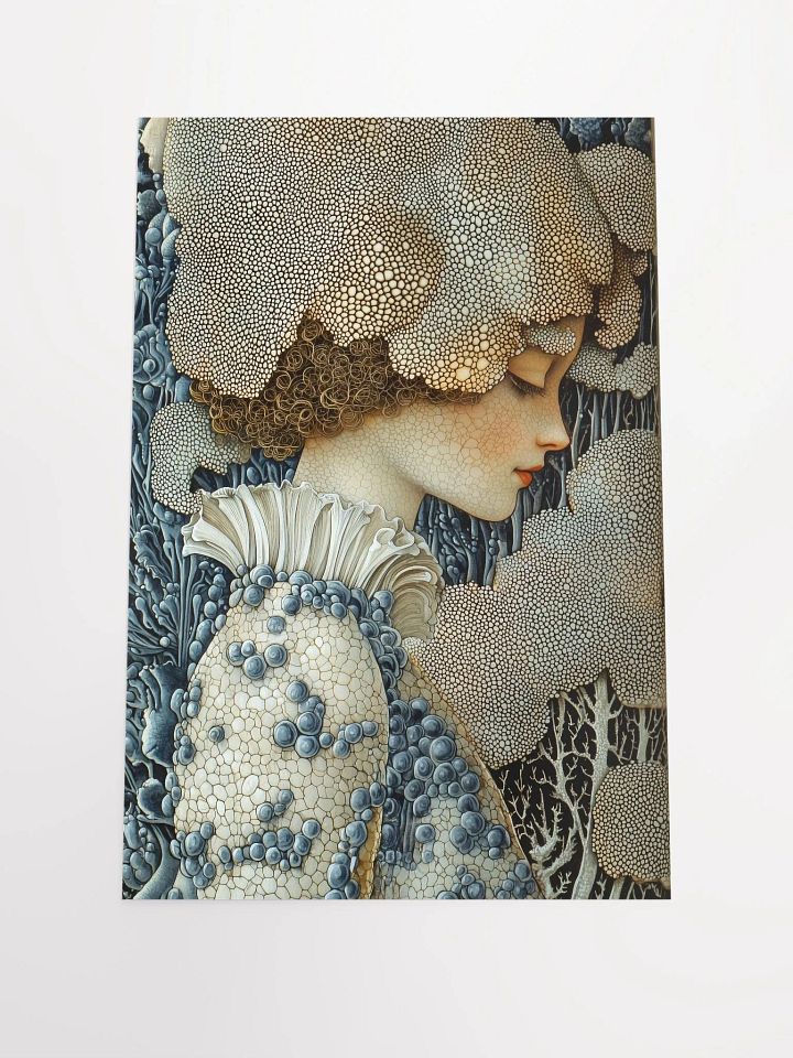 Mushroom Crown Maiden: Fantasy Poster of an Enigmatic Forest Nymph product image (1)
