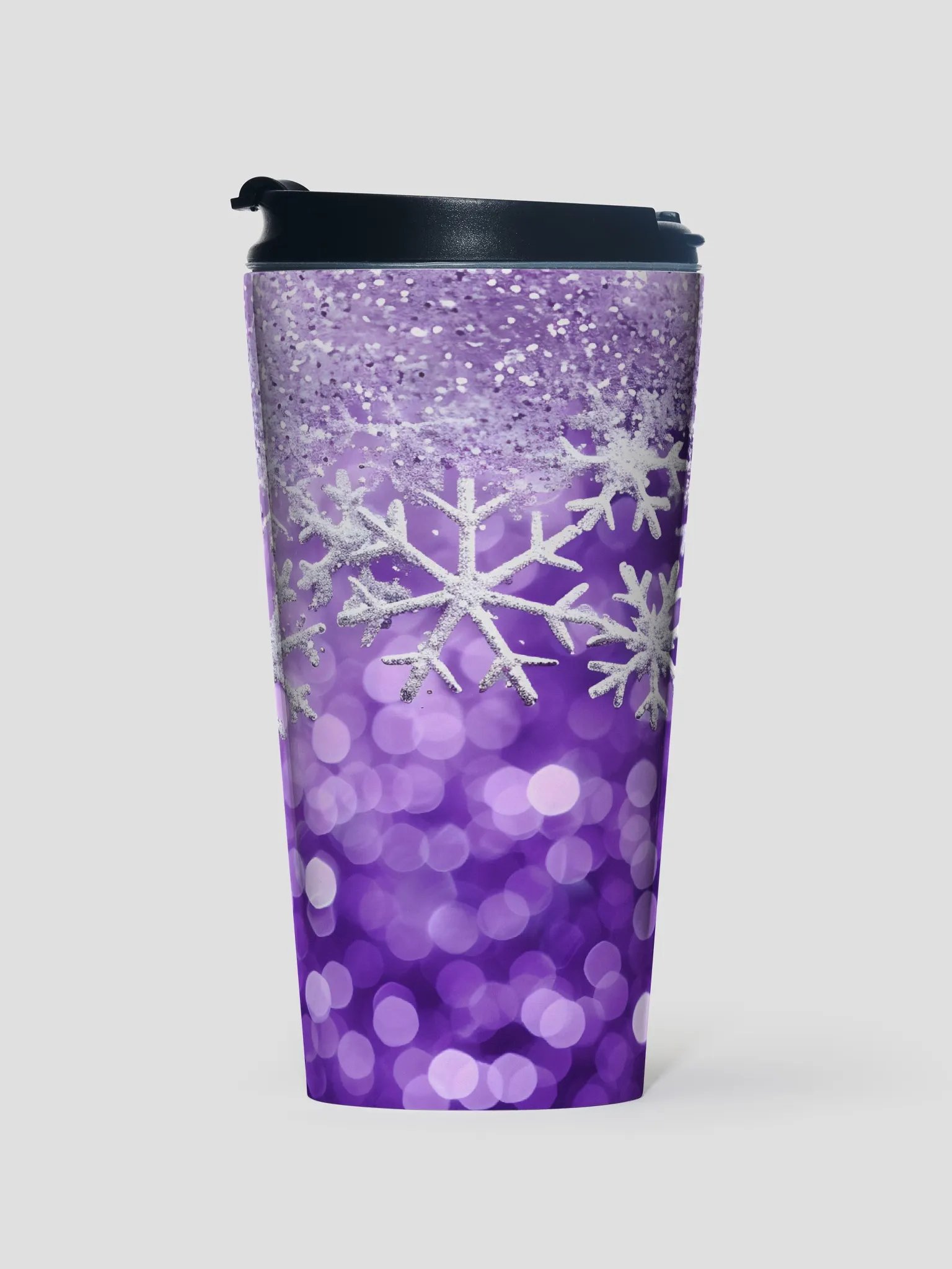 Glittering Snowflakes Stainless Steel Travel Mug product image (1)