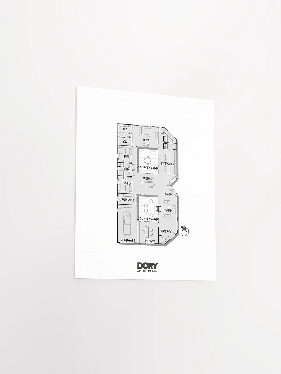 Alphabet Floor Plan Poster - B product image (3)