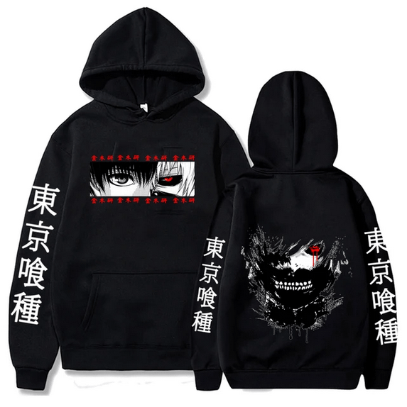 Anime Hoodie Mens Fashion Warm Sweatshirt Kaneki Print product image (1)