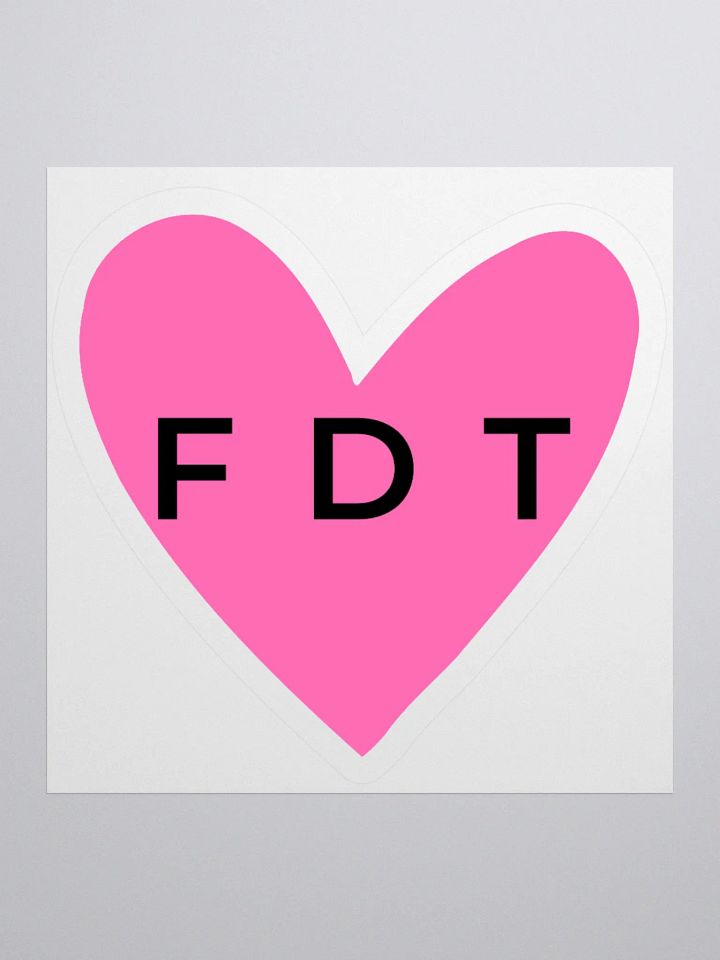 Hot Pink FDT Sticker. product image (1)