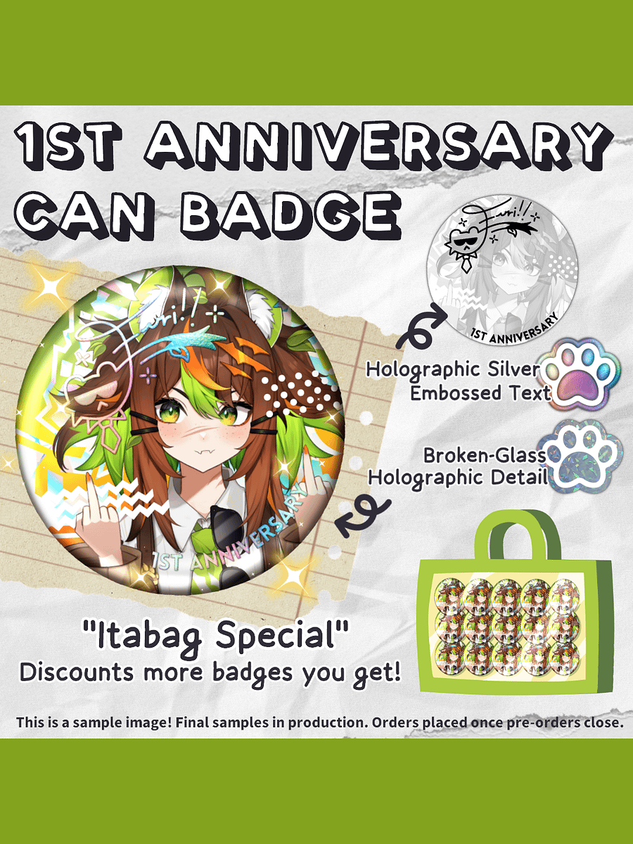 FURIRIRI Can Badge [PREORDER] product image (1)