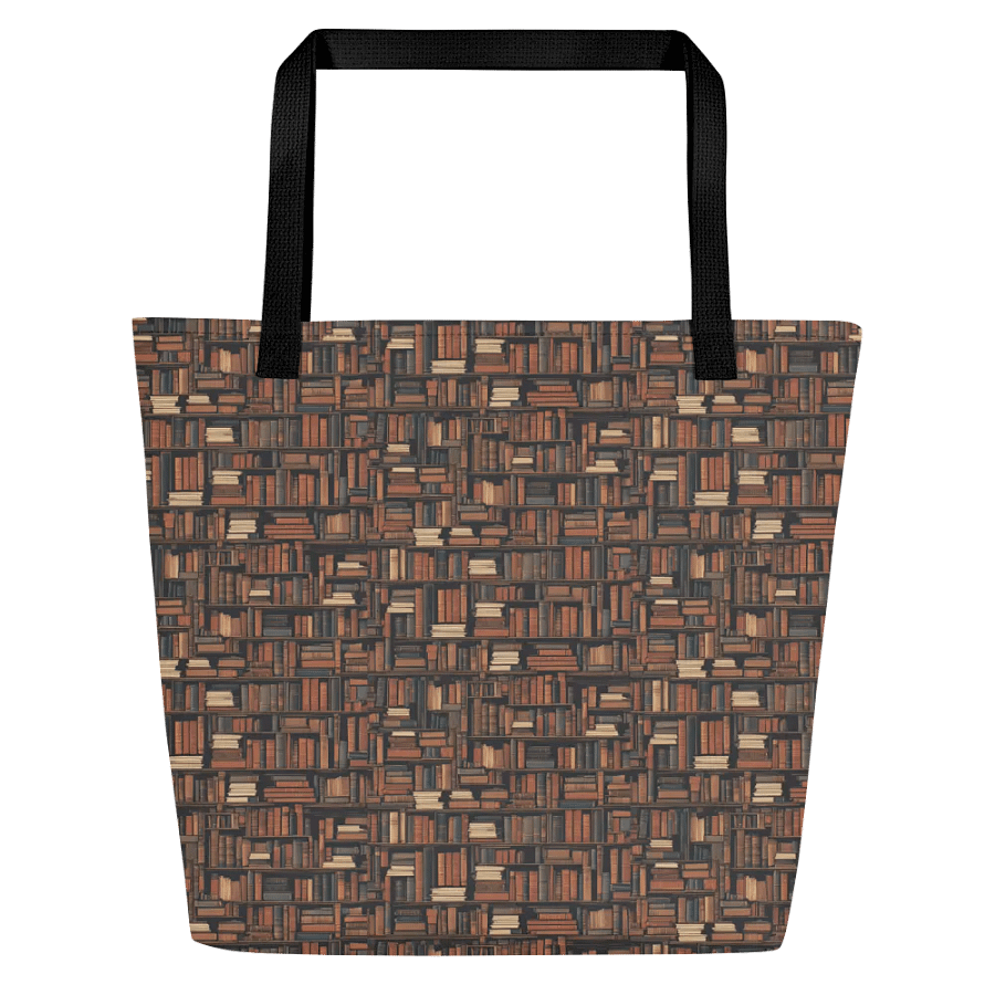 Bookshelf Pattern Books All-Over Print Tote Bag product image (1)