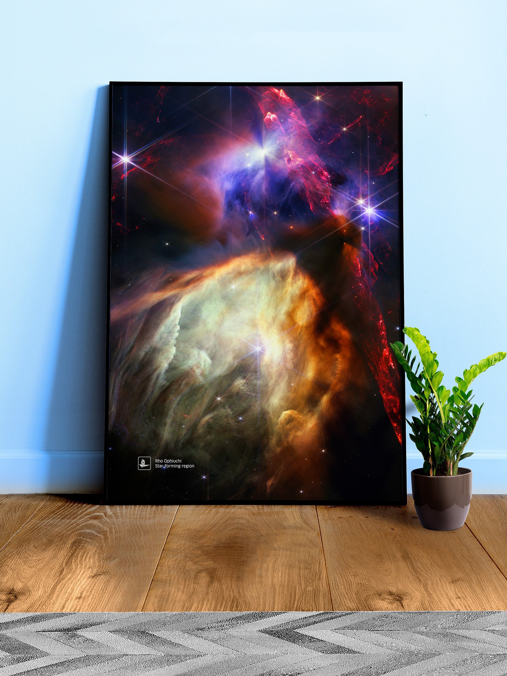 Rho Ophiuchi (James Webb/JWST), Star-forming region (James Webb/JWST) — space poster, science poster product image (2)