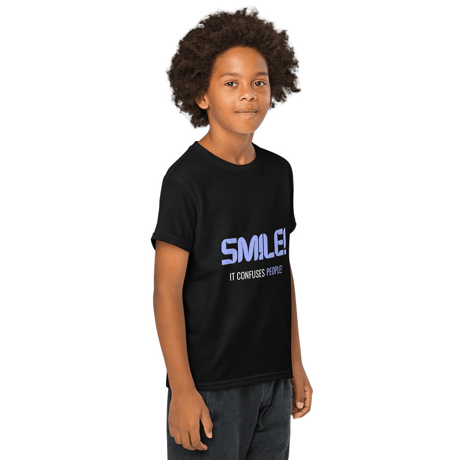 "SMILE it confuses people" Youth Sports Tee product image (4)