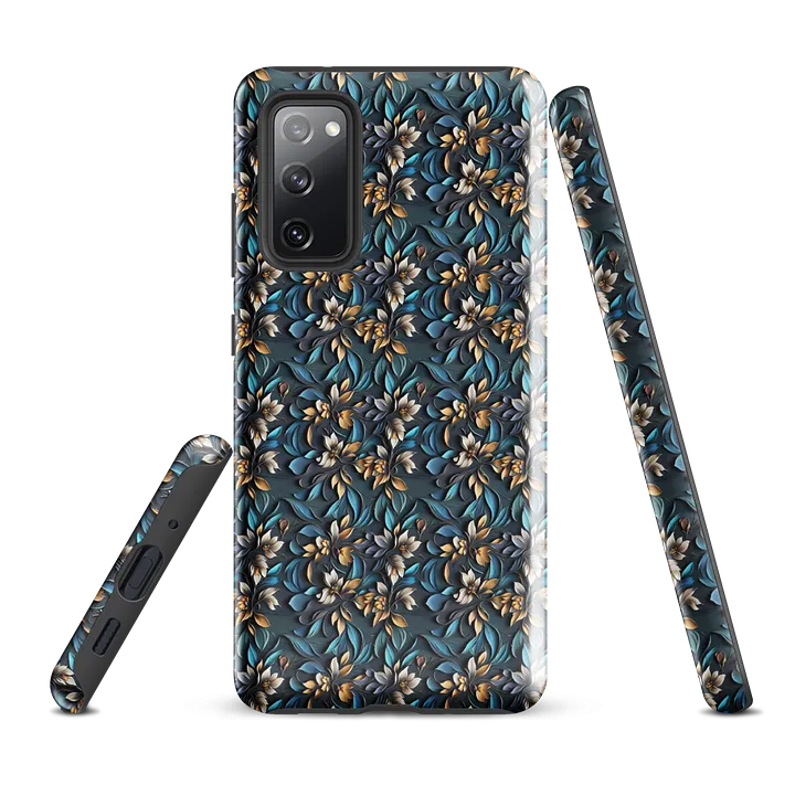 Tough Phone Case for Samsung® - Floral Pattern with a Sculpted Appearance product image (1)
