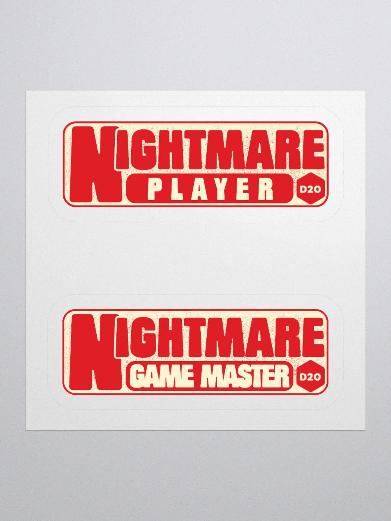 Nightmare Player | Nightmare GM 3" Stickers product image (1)
