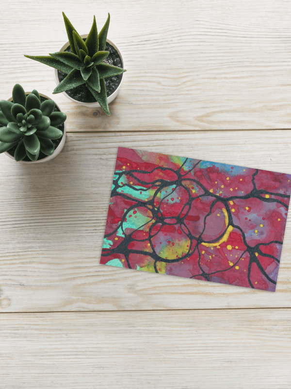 Abstract Ink & Watercolor Blank Card product image (4)